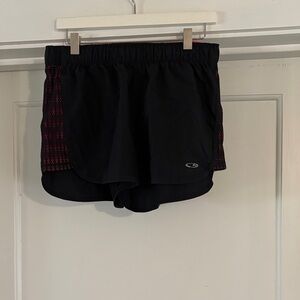 Champion Black and Red Women's Athletic Shorts